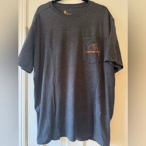 CARHARTT Relaxed Fit Gray Outwork Outhunt Crewneck Tee